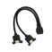 NFHK USB 30 Dual Ports A Female Screw Mount Type to Motherboard 20pin Header Cable Black