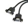 NFHK USB 30 Dual Ports A Female Screw Mount Type to Motherboard 20pin Header Cable Black