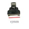 Permanent Short FPV Flat Slim Thin Ribbon FPC Cable Micro USB 90 Degree to Standard USB A for sync and Charging 5CM
