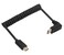Qaoquda Coiled USB 31 Type C Cable 90 Degree Angle USBC Male to Male Spring Spiral 3A 10Gbps Fast Charging Data Extension Stretched 33FT1M MM Up Down