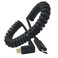 Qaoquda Coiled USB 31 Type C Cable 90 Degree Angle USBC Male to Male Spring Spiral 3A 10Gbps Fast Charging Data Extension Stretched 33FT1M MM Up Down