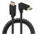 Qaoquda Coiled USB 31 Type C Cable 90 Degree Angle USBC Male to Male Spring Spiral 3A 10Gbps Fast Charging Data Extension Stretched 33FT1M MM Up Down