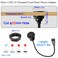 QIANRENON Micro USB Threaded Fixed Mount Charging Short Cable Adapter Micro USB Male to Female Flush Mount Data Connector Cable 480Mbps 5V 2A Dashboard Car RV Boat Desktop 30cm118in