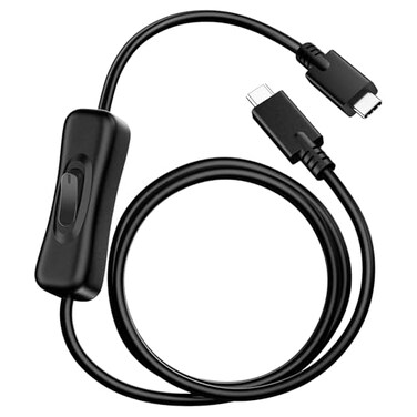 RIITOP USB TypeC On Off Switch Cable 33ft USB 31 C to C Cable with Switch Support VideoData and 20V3A PD Fast Charging 10Gbps