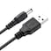 TENINYU USB 20 A Male to DC 55x21mm 5 Volt 24AWG DC Connector Charge Barrel Jack Power Cable Black 3FT Max 25 Ampere Power Cable Center PIN Positive2Pack