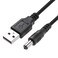 TENINYU USB 20 A Male to DC 55x25mm 5 Volt 24AWG DC Barrel Jack Power Cable 3FT Black Max 25 Ampere Power Cable Center PIN Positive2Pack