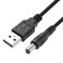 TENINYU USB 20 A Male to DC 55x25mm 5 Volt 24AWG DC Barrel Jack Power Cable 3FT Black Max 25 Ampere Power Cable Center PIN Positive2Pack