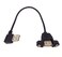 Wpeng USB Extension Cable Qaoquda 1ft 90 Degree Right Angle USB 20 Type A Male to Type A Female PanelMount with Screws CableUSB MF