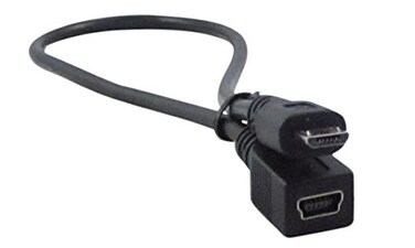 YCS basics 1 Foot USB Micro Male to USB mini Female Adapter Cable