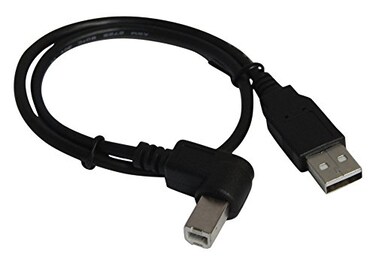 YCS basics 18 inch USB 20 Right Angle PrinterScanner Cable