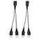 PNGKNYOCN YOUCHENG 30cm USB 20A Female to Dual A Male Y Hub Adapter Cable for Computers and Mobile Phones Data Transmission on One Port 2Pack