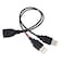 PNGKNYOCN YOUCHENG 30cm USB 20A Female to Dual A Male Y Hub Adapter Cable for Computers and Mobile Phones Data Transmission on One Port 2Pack