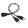 PNGKNYOCN YOUCHENG 30cm USB 20A Female to Dual A Male Y Hub Adapter Cable for Computers and Mobile Phones Data Transmission on One Port 2Pack