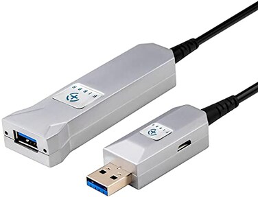 FIBBR UltraLong USB 30 Extension Cable 164FT50M Male to Female USB 30 Fiber Optical Cable High Speed 5Gbps Data Transfer Extender Cord for PlayStation Printer Displayer Hard Drive Webcams