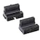 GELRHONR Right Angled Motherboard Adapter USB 30 20 pin Male to Female Front Panel Header Adapter Desktop Motherboard 90 Degree USB 19Pin Motherboard Internal Black 2PCS