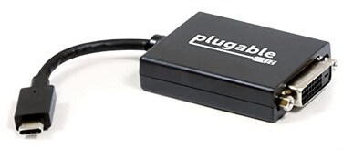Plugable USB C to DVI Adapter Standardize Legacy DVI Displays Across Modern USBC Laptops Without Drivers Compatible with M1M2M3M4M5 Mac and Windows PCs
