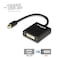 gofanco Mini DisplayPort to DVI Adapter Black Thunderbolt Compatible Male to Female for MacBook Mac mini Microsoft Surface Pro Google Chromebook Pixel and Laptops with a Mini DisplayPort