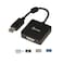UKYEE DisplayPort to HDMI VGA DVI Adapter 3in1 Converter 1080P60Hz Male to Female Black