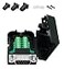 DTECH DB9 Breakout Connector Male RS232 Connector Kit Serial Adapter DB9 Solderless Module Board with Terminals Block Case Nuts and Tail Pipes DB9 Male Nuts