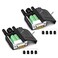 ANMBEST 2PCS DB9 Solderless Connector RS232 DSUB Serial to 9Pin Port Terminal Male Adapter Connector Breakout Board with Locking Housing
