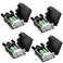 Dbilida DB9 Solderless Connector 4Male DB9 Breakout Connector RS232 DSUB Serial to 9pin Port Terminal with Case