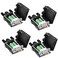 Dbilida DB9 Solderless Connector 4Male DB9 Breakout Connector RS232 DSUB Serial to 9pin Port Terminal with Case