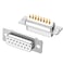 Jienk 10PCS DB15 RS232 Serial DSUB Solder Cup Connectors Gold Plated Joints RS232 Serial Port 15Pin D Sub CouplersMale x 5 Female x 5