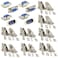 Ltvystore 16Pcs RS232 Parallel Serial Port DB9 9 Pin D Sub MaleFemale Connector Metal DB9 Shell Cover