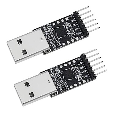 Micro Traders 2X CP2102 Module USB to TTL 6Pin Serial Converter Downloader for UART STC Compatible with Window 7 8 10 98SE MAC OSX