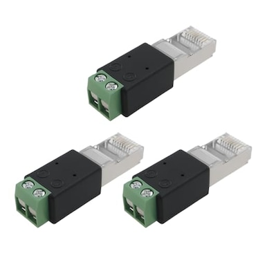 OTOTEC 3PCS RJ45 to RS485 Converter A Connects to PIN4 B Connects to PIN5 44x13x11mm RJ45 Connection Adapter to Achieve Data Transmission