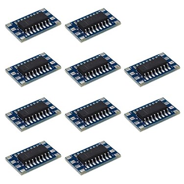 SING F LTD 10PCS Mini RS232 MAX3232 to TTL Level Converter Serial Module Board Adapter 35V MAX3232 Breakout Board Computer Cable Serial Adapters Electronic Components