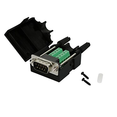 Twinkle Bay Twinklebay DB9 Connector to Wiring Terminal RS232 Serial Port Breakout Board SolderFree Male Adapter with Case