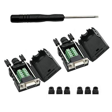 YIOVVOM Connector DB9 RS232 DSUB Serial Adapters 2 PCS Female Adapter