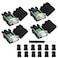 YIOVVOM DB9 Breakout ConnectorDB9 Solderless RS232 DSUB Male and Female Serial Adapters 9Pin Port White Adapter to Terminal Connector Signal Module with case Set of 4