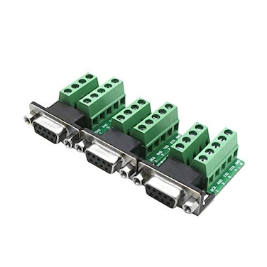 Zovfam DB9 Female Breakout Connector Solderless RS232 DSUB to 9Pin Port Terminal Adapter Breakout Board for RS232 Serial Connections 3 Pieces