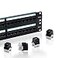 Lysymixs Cat6 Patch Panel 48 Port with Keystone RJ45 Network Panel 19 Inch Punch Down Keystone Ethernet Patch Panel with Back Bar