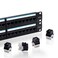 Lysymixs Cat6 Patch Panel 48 Port with Keystone RJ45 Network Panel 19 Inch Punch Down Keystone Ethernet Patch Panel with Back Bar