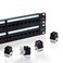 Lysymixs Cat6 Patch Panel 48 Port with Keystone RJ45 Network Panel 19 Inch Punch Down Keystone Ethernet Patch Panel with Back Bar