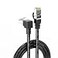 JUXINICE CAT6 Shielded Ethernet Cable 90 Degree Downward right Angled Copper FTP Cat 6 Network Cable RJ45 gigabit Internet Cable for PC Router Modem Xbox PS4 PS36FTBlack