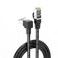JUXINICE CAT6 Shielded Ethernet Cable 90 Degree Downward right Angled Copper FTP Cat 6 Network Cable RJ45 gigabit Internet Cable for PC Router Modem Xbox PS4 PS36FTBlack