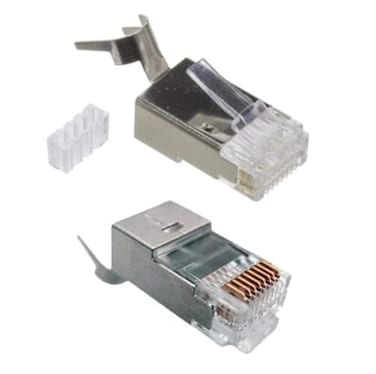 RiteAV 23 AWG Shielded CAT 6 Solid Terminating Crimp Ends Designed for Direct Burial Cable 10 Pack