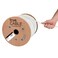 TRUE CABLE Cat6 Direct Burial Bulk Ethernet Gel Filled Unshielded 500ft White Outdoor OSP Jacket Waterproof UV Resistant 23AWG Solid Bare Copper 550MHz PoE 4PPoE