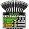 GEARit Cat 6 Ethernet Patch Cable 20 ft Black 10 Pack Cat6 Patch Cables 20ft BlackEthernet Patch Cable 10Gbps 550MHz 24AWG Pure Copper Snagless Gold Plated RJ45 for Router Server Router PC