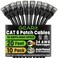GEARit Cat 6 Ethernet Patch Cable 20 ft Black 10 Pack Cat6 Patch Cables 20ft BlackEthernet Patch Cable 10Gbps 550MHz 24AWG Pure Copper Snagless Gold Plated RJ45 for Router Server Router PC