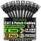 GEARit Cat 6 Ethernet Patch Cable 4 ft Black 10 Pack Cat6 Patch Cables 4ft BlackEthernet Patch Cable 10Gbps 550MHz 24AWG Pure Copper Snagless Gold Plated RJ45 for Router Server Router PC