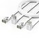 JUXINICE 90 Degree Cat 6 Ethernet Cable Flat 6FT 2 Packs Right Angle Down Angle Cat6 Internet Network Cable Ethernet Patch Cable Short Computer LAN Cable White