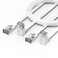 JUXINICE 90 Degree Cat 6 Ethernet Cable Flat 6FT 2 Packs Right Angle Down Angle Cat6 Internet Network Cable Ethernet Patch Cable Short Computer LAN Cable White