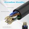 ecjtu 100FT Cat6 Ethernet Cable Cat 6 Patch Cable Cat6 Internet Cable UTP Network Cable Indoor and Outdoor PoE 24AWG CCA Compatible for PC Laptop Router Switch Server with 25 Cable Ties Black