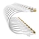 10Gsupxsel Cat6a Patch Cables 5ft 10 Pack Slim Cat6 Ethernet Patch Cable Pure Copper Flexible Cat 6 Patch Cable 550MHZ 10G SpaceSaving Cat 6A Network Cables for Patch Panel White