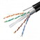 NTZNDZ 325ft Bulk Ethernet Cable Cat6 Outdoor Waterproof Ethernet Cable with Messenger Pure Copper Double JacketsPVCLLDPE UTP 23AWG POE Weatherproof UV Resistant Ideal for Outdoor Networking